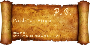 Palócz Vince névjegykártya